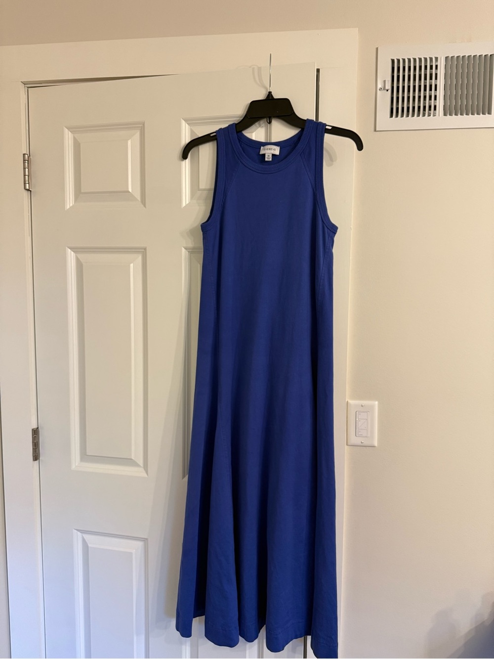 Sleeveless Blue Maxi Dress - Evereve Size XS. Pima Cotton.